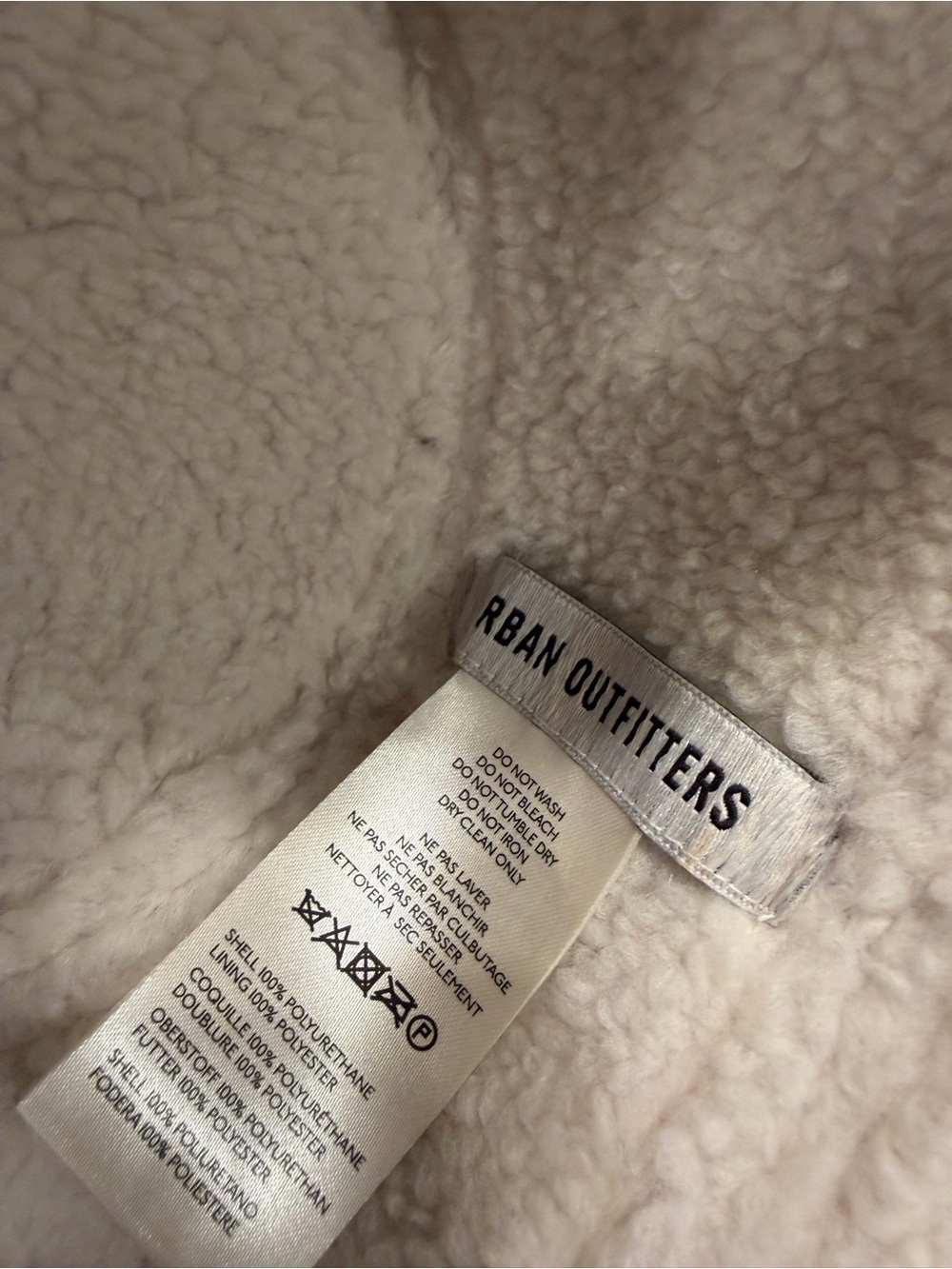 Urban Outfitters Off-White Faux Shearling-Trim Bucket Hat - Picture 2 of 3